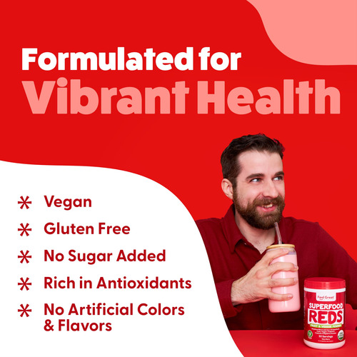 Suplemento Feel Great 365 Organic Superfood Reds Powder - Imagem 5