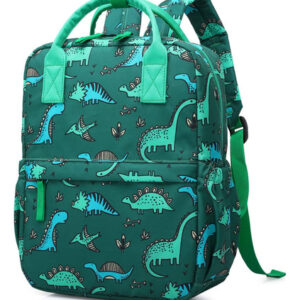 Mochila Pré-escolar Kingcheer Cute Green Dinosaur 30cm