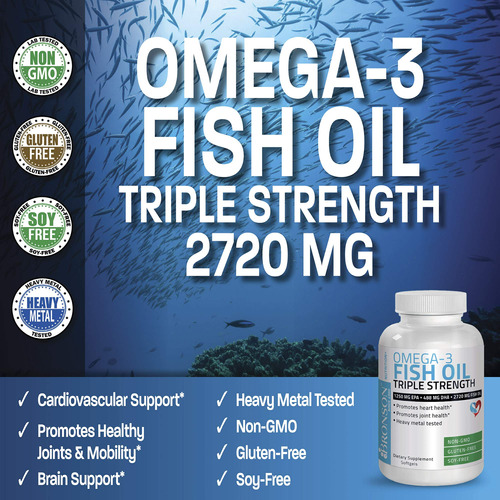 Óleo De Pescado Bronson Omega 3 Tripla Força 2720 Mg 19 - Imagem 4