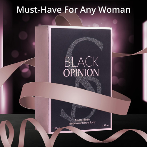 Perfume Novoglow Black Opinion Eau De Parfum 100ml Para Mulh - Imagem 7