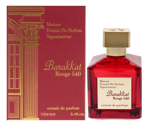 Perfume Unissex Fragrance World Barakkat Rouge 540 Extrait 100ml