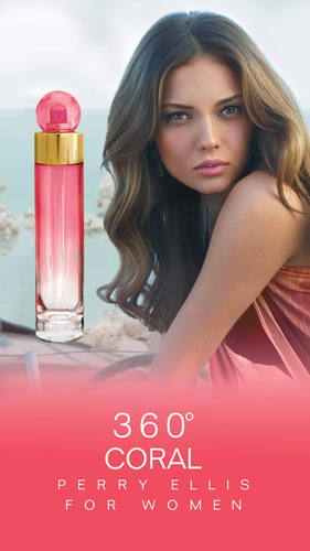 Perfume Perry Ellis 360 Coral Body Mist 240 Ml Para Mulheres - Imagem 2