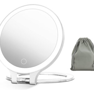 Espelho De Aumento Fascinate 10x 1x Recarregável De Dupla Fa