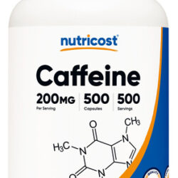 Comprimidos De Cafeína Nutricost 200 Mg/cápsulas (500 Cápsul