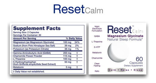 Suplemento Reset Calm Electrolyte Com Melatonina 5-htp Gaba - Imagem 7