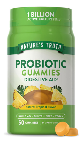 Gomas Probióticas Nature's Truth Digestive Health 50 Unidade