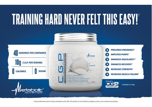 Suplemento De Nutrição Metabólica Cgp Creatine 400g Fruit Pu - Imagem 3