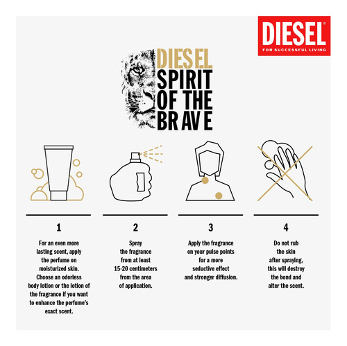 Perfume Diesel Spirit Of The Brave Eau De Toilette Para Home - Imagem 7
