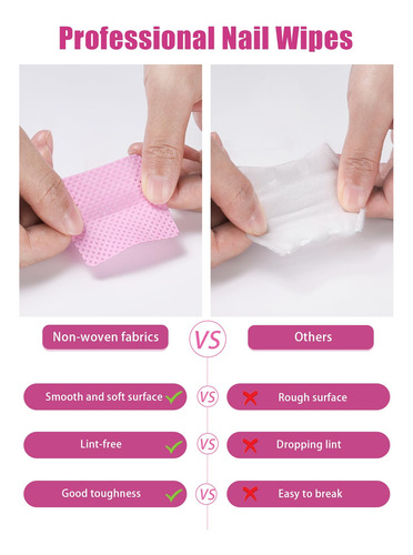 Toalhetes Para Unhas Teoyall Lint Free 400 Tecido Não Tecido - Imagem 3