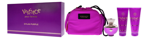Perfume Versace Pour Femme Dylan Purple, Conjunto De Presente De 4 Peças - Imagem 3
