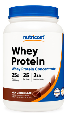Proteína Em Pó Nutricost Whey Concentrate Chocolate 907g