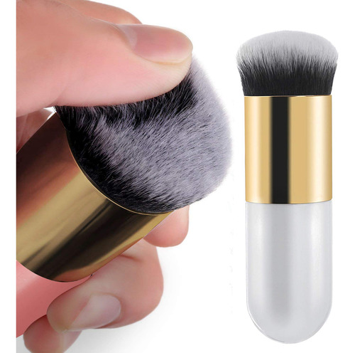 Pincel De Base Aft90 Chubby Makeup Brush X2 (dourado E Rosa) - Imagem 5