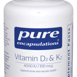 Suplemento De Encapsulamentos Puros De Vitamina D3 E K2 120