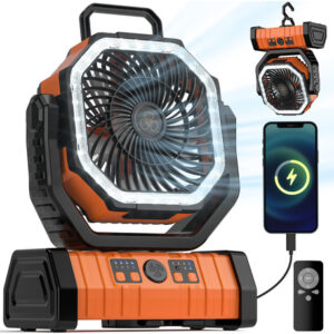 Ventilador De Acampamento Vosfeel 20000mah, Bateria Com Lant