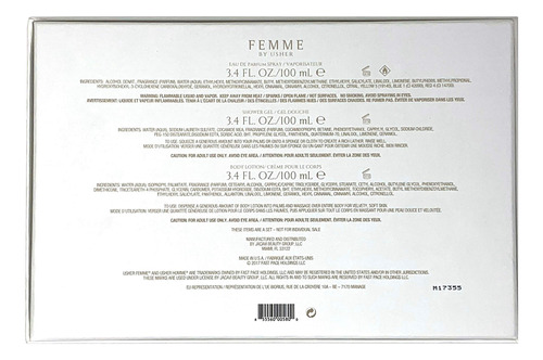 Conjunto De Perfume De Presente Usher Femme Eau De Parfum 10 - Imagem 3