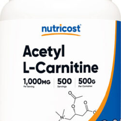 Suplemento Nutricost Acetil L-carnitina (alcar) 500g 1000mg