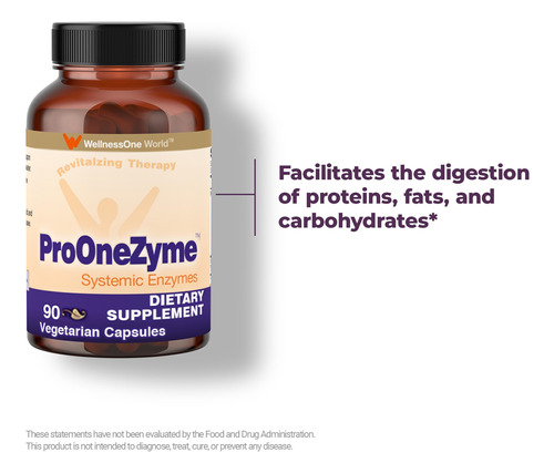 Suplementos Wellnessone Pro-onezyme Systemic Enzyme 90 Cápsu - Imagem 4