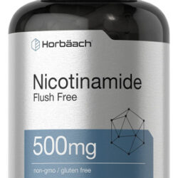 Suplemento Horbaach Flush Free Nicotinamida 500 Mg 180 Cápsu