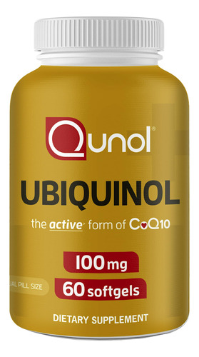 Suplemento Qunol Ubiquinol Coq10 100 Mg Cápsulas Gelatinosas