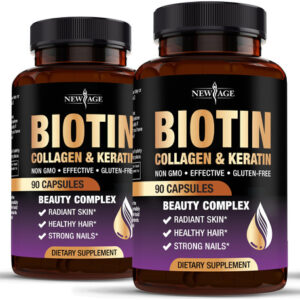 Suplemento New Age Biotina Colágeno Queratina Ácido Hialurôn