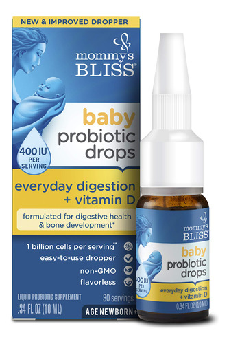 Suplemento Mommy's Bliss Probiótico Drops + Vitamina D 10 Ml