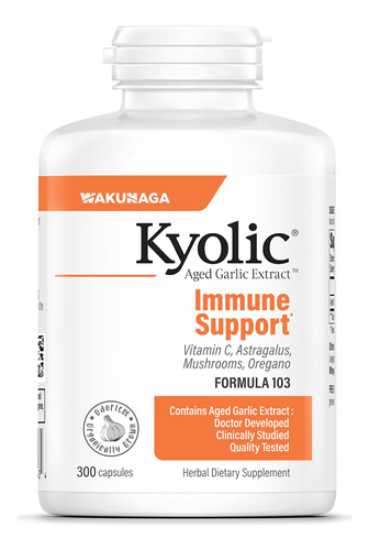 Suplemento Kyolic Aged Alho Extract Formula 103 300 Caps