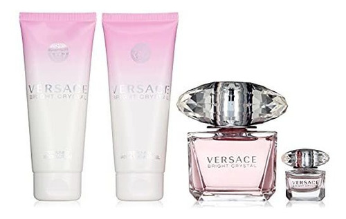 Conjunto De 4 Peças Versace Bright Crystal Para Mulheres, Fr - Imagem 2