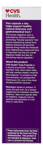 Suplemento Dietético Probiótico Cvs Health Maximum Strength - Imagem 5