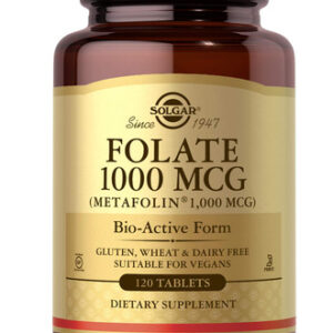 Suplemento Solgar Folate 1000mcg 120 Comprimidos - Vegano