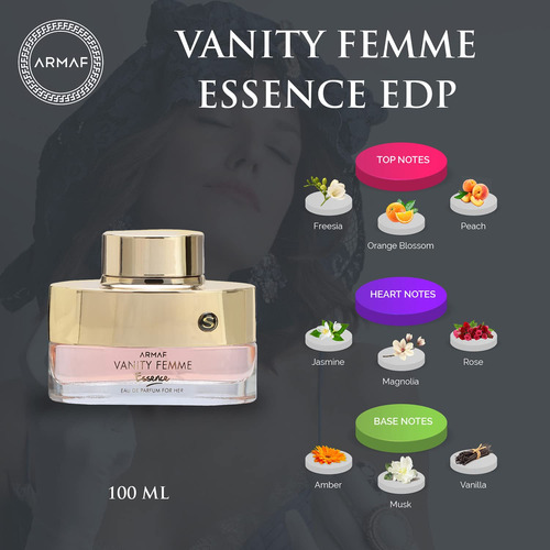 Perfume Armaf Vanity Femme Essence Edp 100ml Para Mulheres - Imagem 6