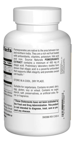 Suplemento: Source Naturals, Extrato De Romã, 500 Mg, 240 Co - Imagem 2
