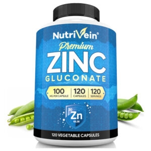 Suplemento Nutrivein Premium Gluconato De Zinco 100 Mg 120 C