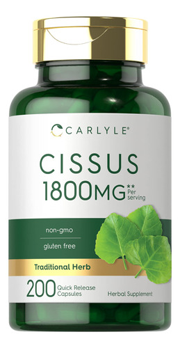 Suplemento Carlyle Cissus Quadrangularis 1800mg 200 Cápsulas
