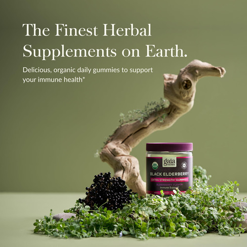 Suplemento Gaia Herbs Black Elderberry Gummies 40 Unidades - Imagem 3