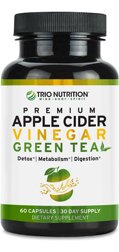 Suplemento Trio Nutrition Vinagre De Maçã E Chá Verde