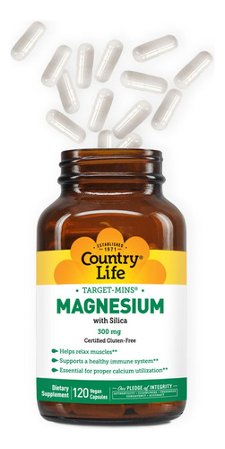 Suplemento Country Life Target-mins Magnesium 300 Mg 120 Cáp - Imagem 5
