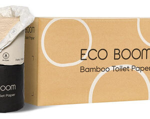 Papel Higiênico Eco Boom 100% Bambu, 3 Camadas, 24 Rolos, 36
