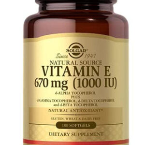 Suplemento Solgar De Vitamina E 670 Mg (1000 Ui), 100 Cápsul