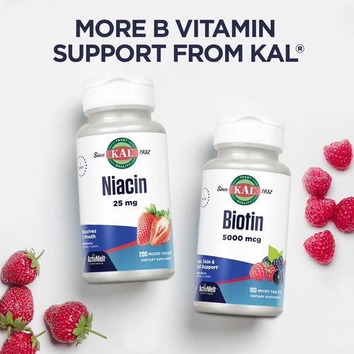 Suplemento De Vitamina B Kal Activmelt B-6 B-12 Metil Folato - Imagem 7
