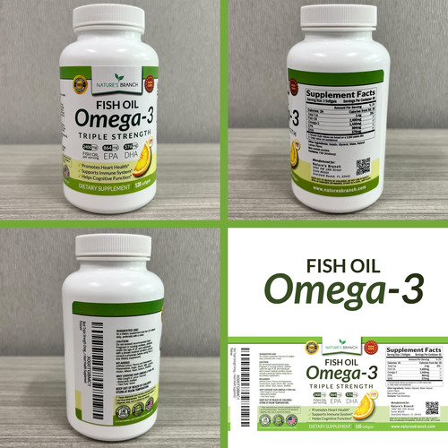 Suplemento De Óleo De Peixe Ômega 3 Nature"s Branch 2400 Mg - Imagem 9