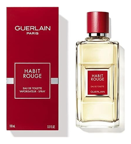 Perfume Guerlain Habit Rouge Edt 100ml Para Homens