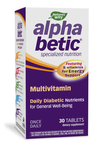 Multivitamínico Nature's Way Alpha Betic® Energy Support