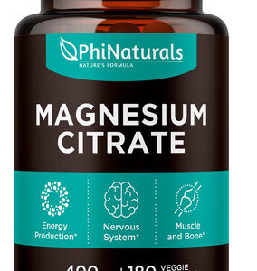 Suplementos Phinaturals Citrato De Magnésio Em Pó 400mg 180