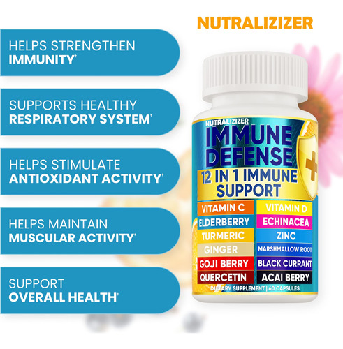 Nutralizador De Vitaminas De Defesa Imune 12 Em 1 Premium 30 - Imagem 2