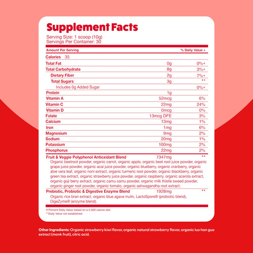 Suplemento Feel Great 365 Organic Superfood Reds Powder - Imagem 9