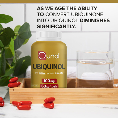 Suplemento Qunol Ubiquinol Coq10 100 Mg Cápsulas Gelatinosas - Imagem 2