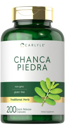 Suplemento Carlyle Chanca Piedra 200 Cápsulas Não Transgênic