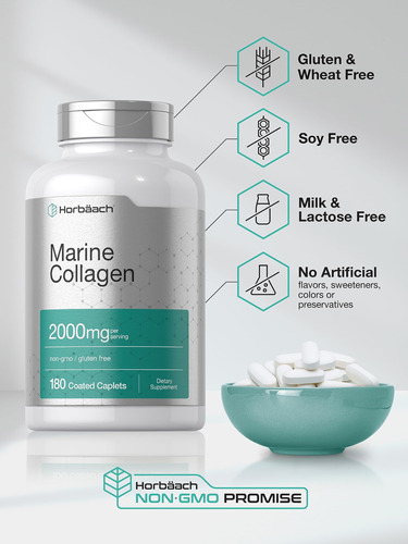 Suplemento De Peptídeos De Colágeno Marinho Horbach 2000 Mg - Imagem 5
