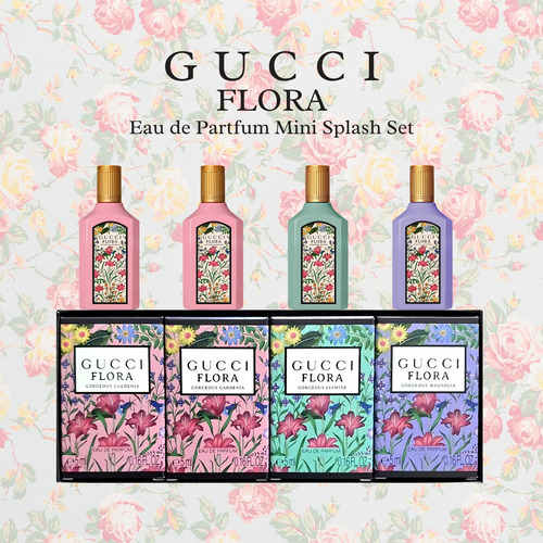 Conjunto De Perfumes Gucci Flora Para Mulheres Mini Splashes - Imagem 7