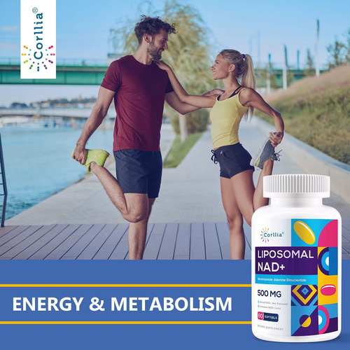 Suplemento Corllia Lipossomal Nad+ 500 Mg Com Tmg 250 Mg Sof - Imagem 5